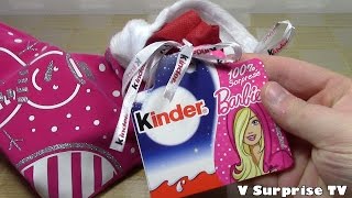 Calza della Befana di Barbie 2017 con ovetti Kinder sorpresa V Surprise TV [upl. by Aoket]