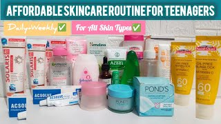 AFFORDABLE SKINCARE ROUTINE FOR TEENAGERS [upl. by Goulette460]