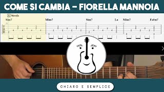 Come si cambia Fiorella Mannoia  Tutorial Chitarra Accordi [upl. by Kinelski]