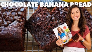 Chocolate Banana Bread Recipe  Moist and Delicious [upl. by Naihtsirc134]