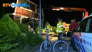 Auto rijdt woning Marum in [upl. by Louanne]