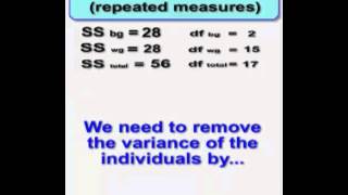 repeated measures anova by hand [upl. by Nerra931]