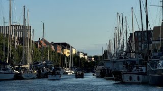 View Of Copenhagen Canals Boat Tour Copenhagen Denmark [upl. by Elttil]