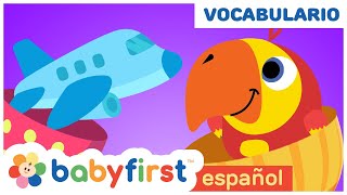 Primeras Palabras para Bebes en Español  Huevos Surpresas con Larry el Loro  BabyFirst Español [upl. by Aillicsirp963]