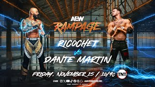 WWE 2K24 Ricochet Vs Dante Martin  AEW Rampage 111524 [upl. by Brenna]