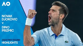 Novak Djokovic v Dino Prizmic Highlights  Australian Open 2024 First Round [upl. by Oznecniv]