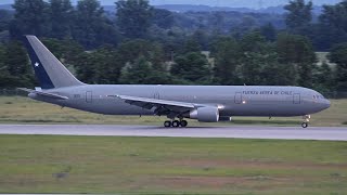 Chilean Air Force Boeing 767300ER 985 arriving at Munich Airport [upl. by Eetsirhc]