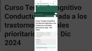 Curso Terapia Cognitivo Conductual aplicada a los trastornos mentales prioritarios EDUCADSMD2 1 [upl. by Eversole666]