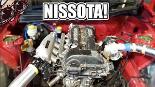 🐒 NISSAN SPEC R SR20 ENGINE FITMENT  PROJECT GT86 SR20 Ep2 [upl. by Aikenat]