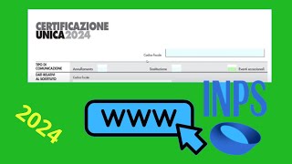 CERTIFICAZIONE UNICA 2024 INPS  OTTIENILA VELOCEMENTE [upl. by Ahsiniuq66]