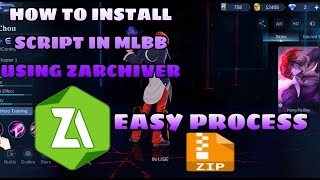 How to install Script in mlbbFull process Using ZArchiver [upl. by Anaiek]