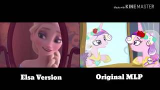 This day aria Mashup Elsa Version VS Original MLP [upl. by Older225]