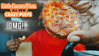 Little Caesars CRAZY PUFFS are INSANELY GOOD 🤯🍕🍕 [upl. by Pooi690]