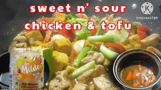 Sweet and Sour Chicken amp Tofu food [upl. by Pierette]