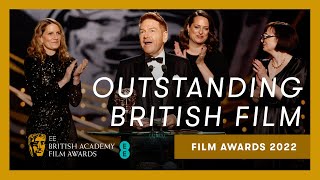 Belfast Wins Outstanding British Film  EE BAFTA Film Awards 2022 [upl. by Neiv]