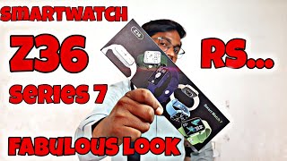 Z36 smartwatch series 7 Z36 smartwatch Unboxing review watch new look vrstore vrstore [upl. by Haraf305]