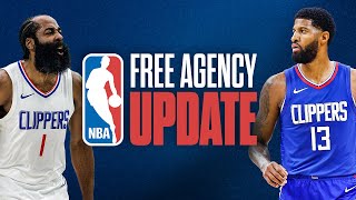 NBA Free Agency Update James Harden agrees to new deal where will Paul George land  CBS Sports [upl. by Hollingsworth563]