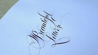 Calligraphy handwriting Copperplate [upl. by Wollis583]