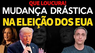 LOUCURA  Kamala cresce e Trump cai nas pesquisas A eleição mais estranha da história [upl. by Eittam]