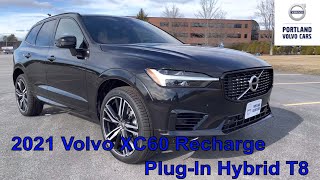 2021 Volvo XC60 Recharge Plugin Hybrid T8 RDesign with Polestar  Walkaround with Heather [upl. by Heyward]