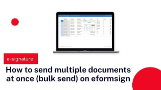 How to send multiple documents at once bulk send on eformsign  electronic signature [upl. by Aitercal48]