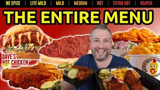 Trying EVERYTHING at Daves Hot Chicken  Review [upl. by Sirac188]