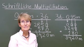 Schriftliche Multiplikation mit Kommazahlen  zum Mitmachen  einfach erklärt  MatheAberKlar [upl. by Akeber]