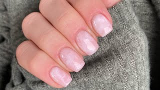 ROSE QUARTZ nails with dip powder [upl. by Suellen691]