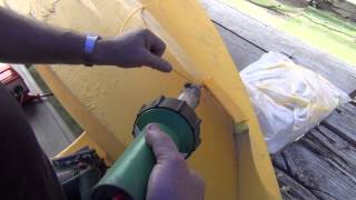 How to plastic weld a Polyethylene kayak  kayak repair [upl. by Adlay]