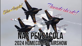 Blue Angels amp Thunderbirds  NAS Pensacola Homecoming Airshow 2024 [upl. by Rabjohn]