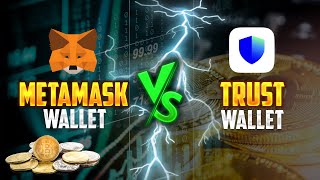 Metamask vs Trust Wallet Complete Guide  Which is better and safest wallet [upl. by Ydnas]