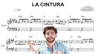 Alvaro Soler  La cintura EASY piano sheet [upl. by Ebeneser]