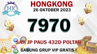 PREDIKSI HK 26 OKTOBER 2023  BOCORAN TOGEL HONGKONG MALAM INI  PREDIKSI JITU HARI INI [upl. by Aehsrop836]