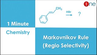 What is Markovnikov Rule  Stereoselectivity and Shortcut  One Minute Chemistry [upl. by Cadmar393]