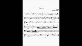 Marche  JS Bach  Violin and Piano Sheet Music [upl. by Paschasia]