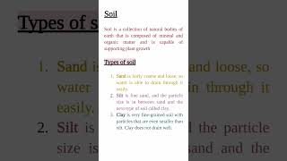 soil  types of soil science biology botany shortsfeed trending [upl. by Oiramal32]