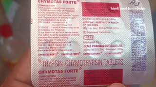 chymotas forte tablet Trypsin Chymotrypsin  chymotas forte in hindi  Chymoral Forte Tablete Uses [upl. by Enilatan]