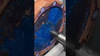 woodturning woodworking art epoxyresin resin asmr bawbreizhartwood [upl. by Majka]