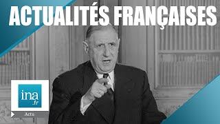 Les Actualités Françaises du 04 octobre 1961  Allocution du Général de Gaulle  Archive INA [upl. by Ahseila]