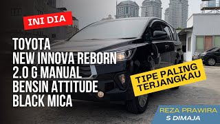 TOYOTA INNOVA REBORN 20 G MANUAL BENSIN 2023 BLACK  INDONESIA [upl. by Huston838]