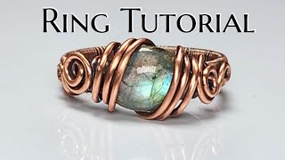 Woven Ring Wire Wrapping Tutorial DIY Jewelry [upl. by Hines219]