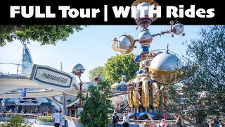 Disneylands Tomorrowland  Full Walking Tour WITH RIDES 2024 [upl. by Leunamne]