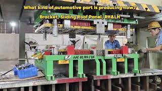 Progressive Die Production for Automotive BracketSliding Roof Panel [upl. by Brosy163]