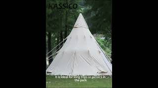 Canvas Cotton Teepee Tent  KASSICO [upl. by Leggat]