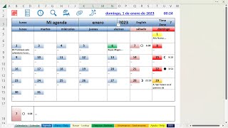 Agenda Calendario Lunar 2023 en Excel [upl. by Ahsened665]