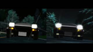 Initial D Opening Scene Assetto CGI Comparison [upl. by Anod803]