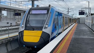 Trains at the new Hallam station [upl. by Arracahs]