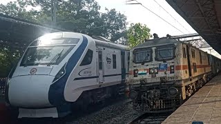 VANDE BHARAT VS COROMANDEL EXPRESS  MEGA130 KMPH TRAIN COMPLIANTION THROUGH HWHKGPtrain [upl. by Enogitna]