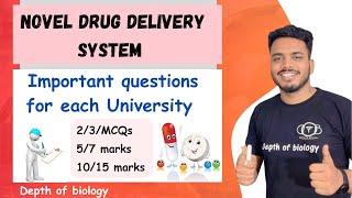 Novel drug delivery system important question  Ndds important questions  NDDS depth of biology [upl. by Wandis]