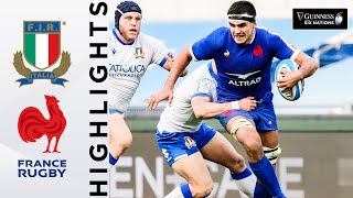 Italy v France  HIGHLIGHTS  Dupont Inspires Clinical France  Guinness Six Nations 2021 [upl. by Tak]